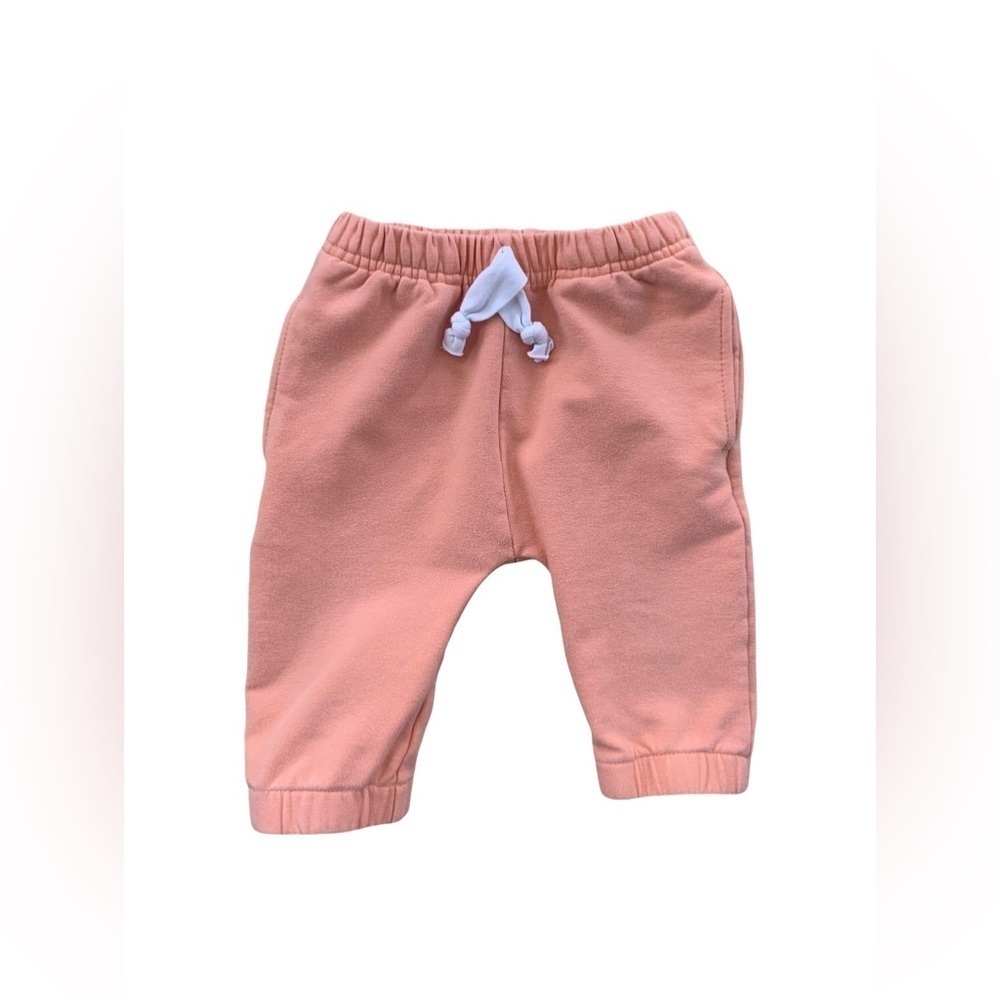 June & January Size 12-24 Months Peach Cropped Jogger Sweatpants